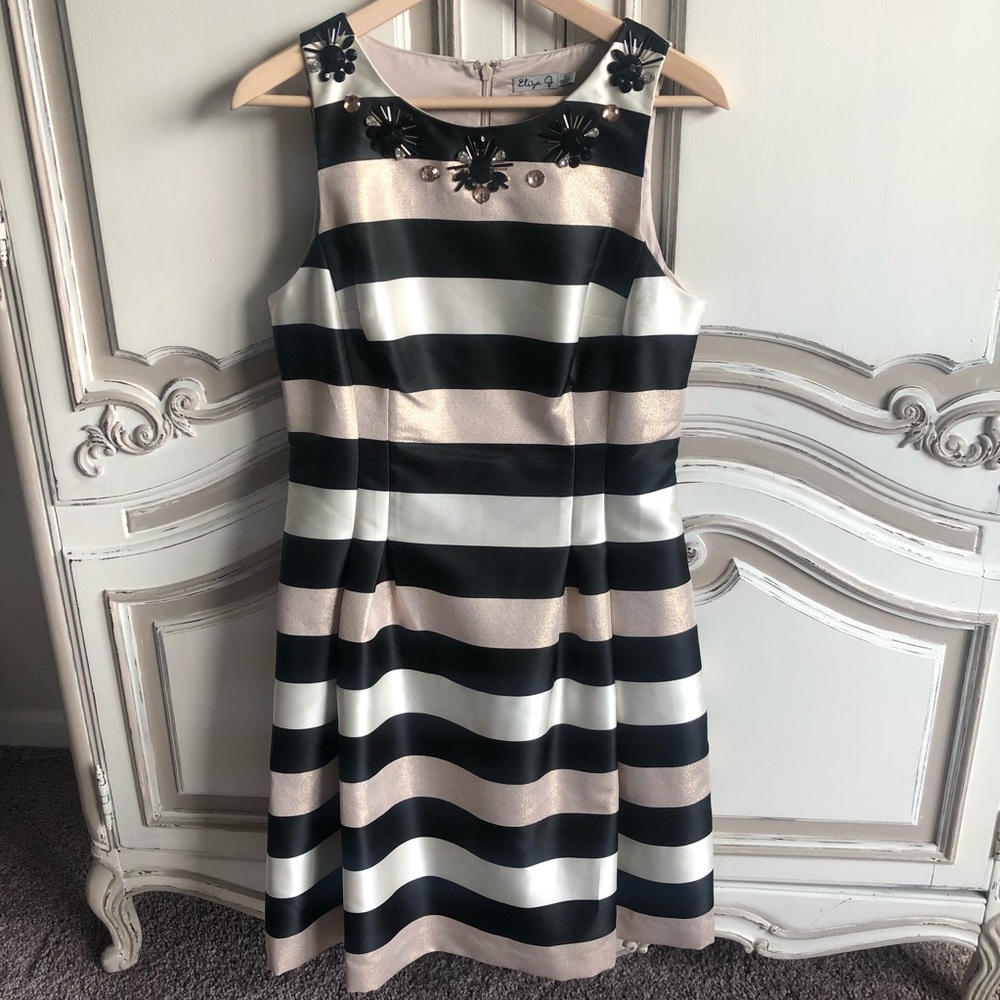 Eliza J jeweled neck dress